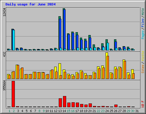 Daily usage for June 2024