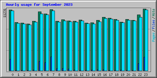 Hourly usage for September 2023